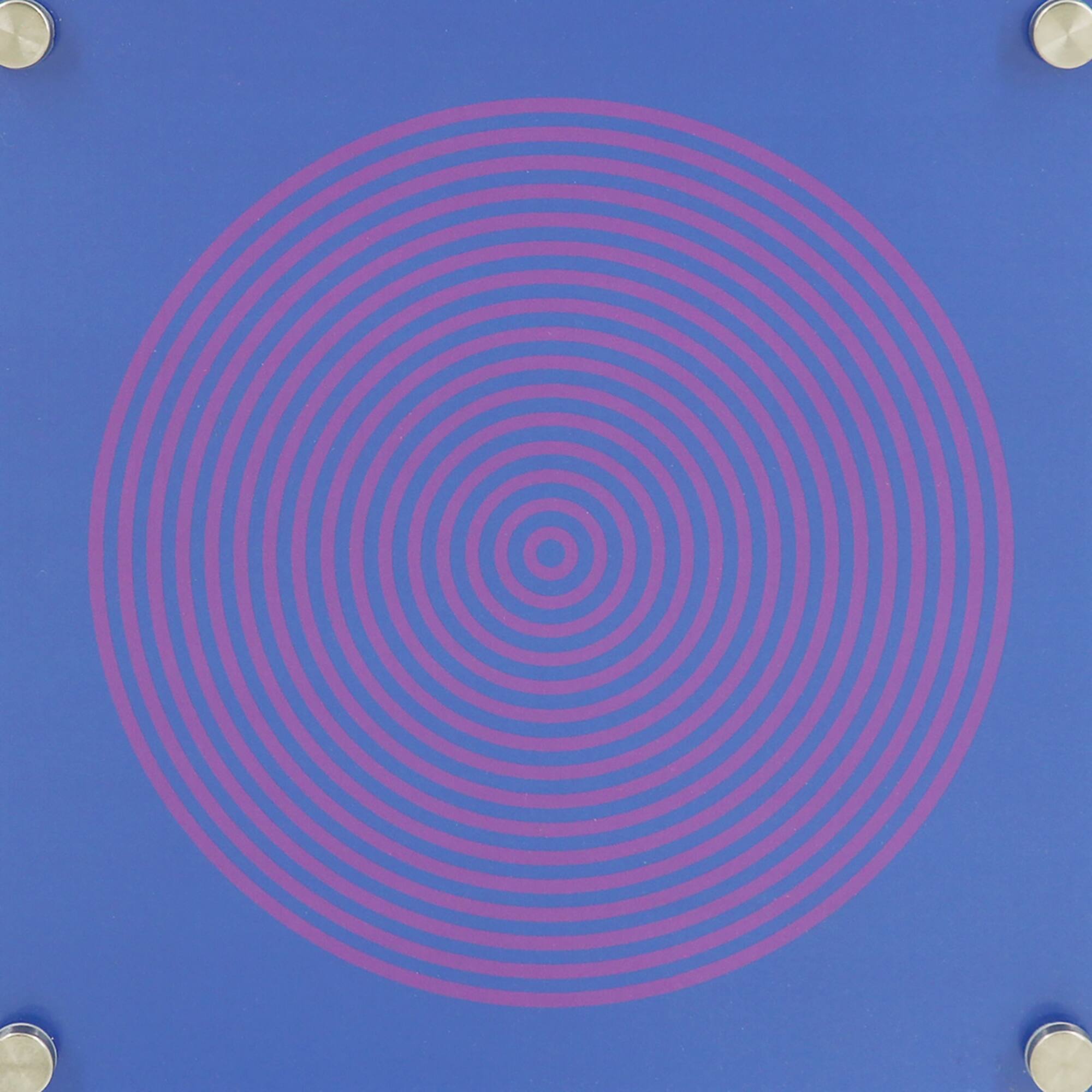 Jonathan Adler x Michaels 8" x 8" Blue & Red Circle Stripe Wall Art